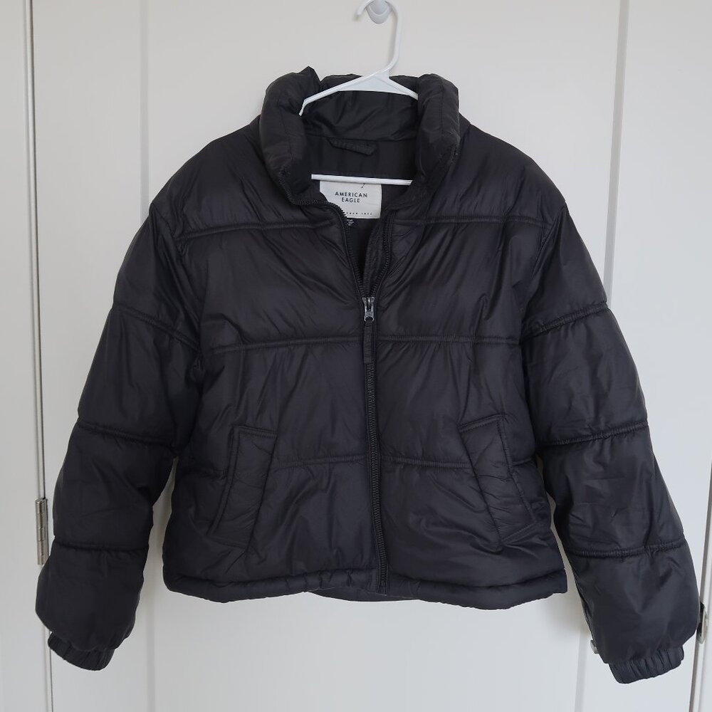 American Eagle Black Puffer Jacket